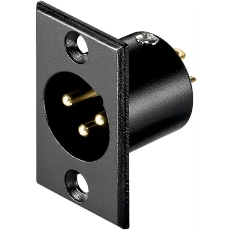 foto del prodotto goobay spina xlr canon microfono da pannello 3 poli contatti placcati oro maschio
