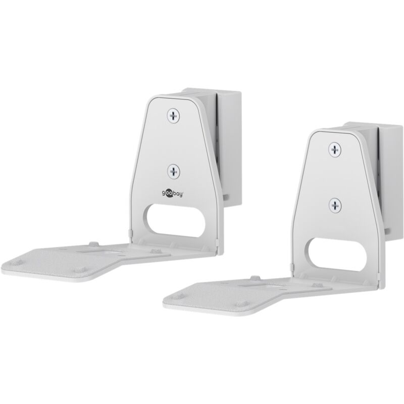 foto del prodotto goobay supporto a parete per altoparlanti modern era 3 flex, bianco, 2 pezzi, compatibili con sonos era 300, supporto per altoparlanti sicuro e