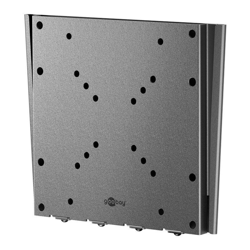 foto del prodotto goobay supporto a parete per tv caravan fisso m , nero, supporto per tv da 23 a 42 pollici 58 107 cm , max. 30 kg, design ultrapiatto con solo