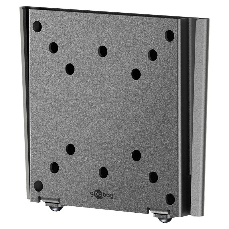 foto del prodotto goobay supporto a parete per tv caravan fixed s , nero, supporto per tv da 13 a 27 pollici 33 69 cm , max. 30 kg, design ultrapiatto con solo