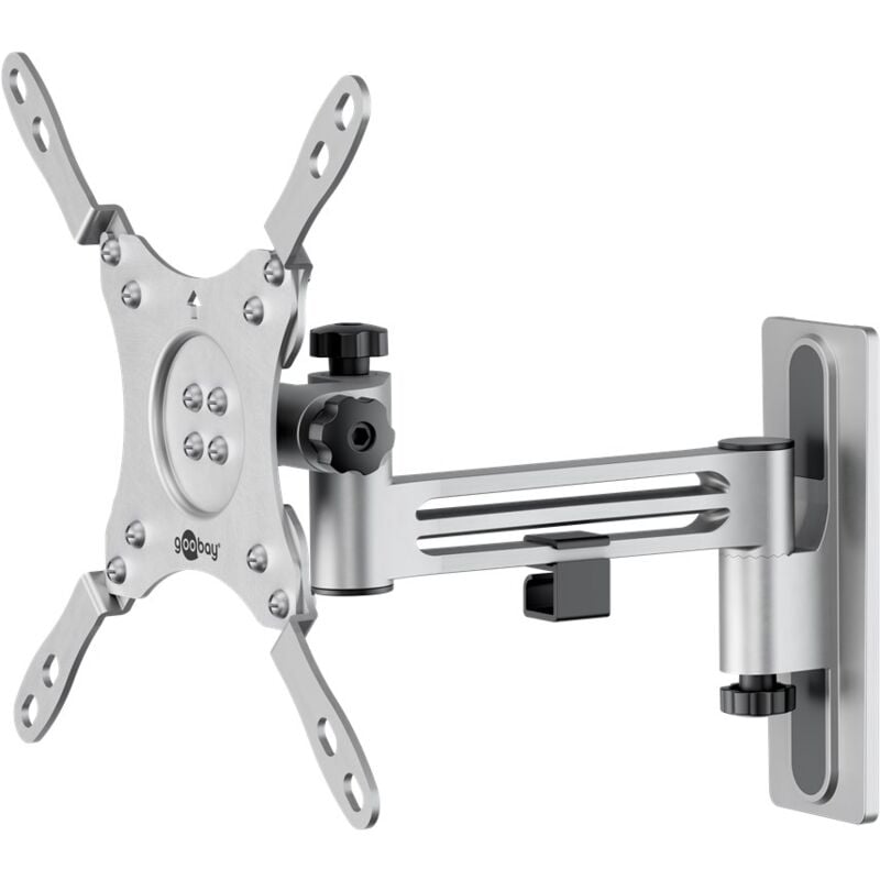 foto del prodotto goobay - supporto a parete per tv caravan fullmotion m , argento, supporto per tv da 13 a 43 pollici 33 109 cm , max. 15 kg, completamente