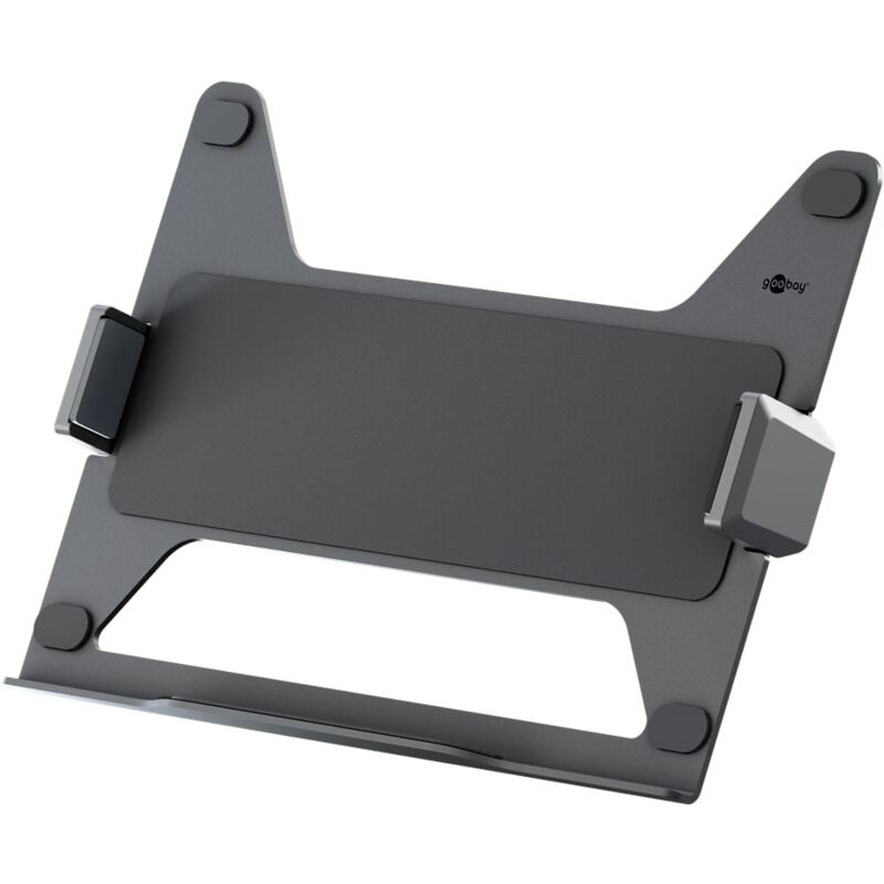foto del prodotto goobay supporto per laptop deluxe per braccio di monitor, nero, per laptop da 11,6 a 17,3 pollici 29 44 cm , max. 9 kg, per il montaggio su un