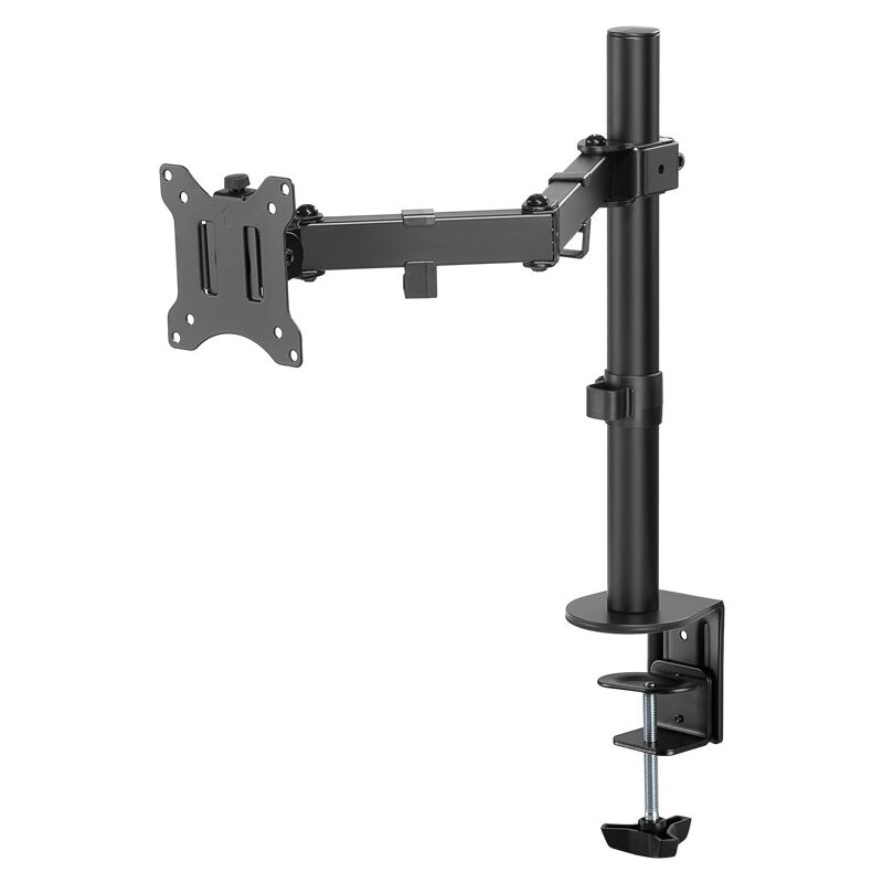 foto del prodotto goobay supporto per monitor singolo flex, nero, per monitor curvi e piatti di dimensioni comprese tra 17 e 32 pollici 43 81 cm fino a 8 kg.