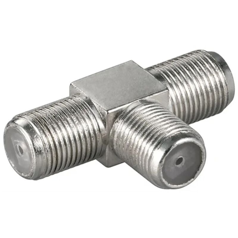 foto del prodotto goobay - tripla satellitare tipo f da 1 presa a 2 prese sdoppiatore tv zinco 1 pezzo