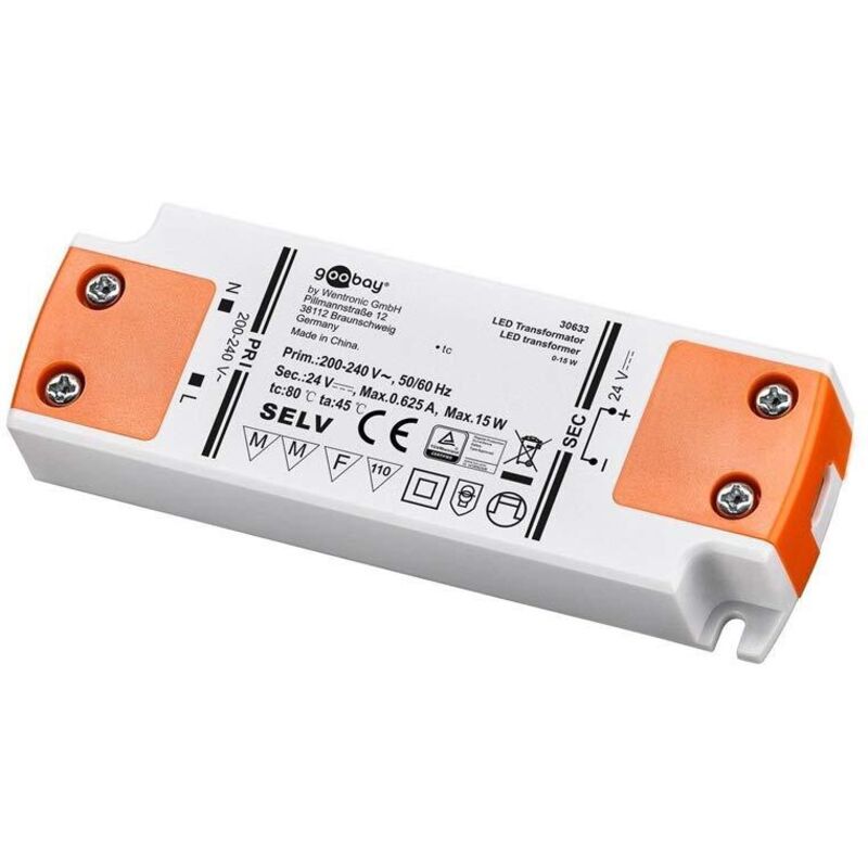 foto del prodotto goobay - wentronic 30633 - lighting transformers 200 - 240, ii, orange, white, vde