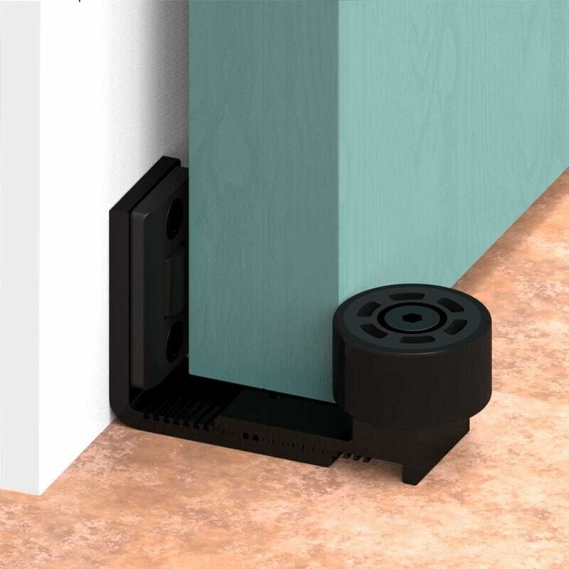 foto del prodotto goodforyou accessori per porte scorrevoli con guida a pavimento regolabile upgrade, nero