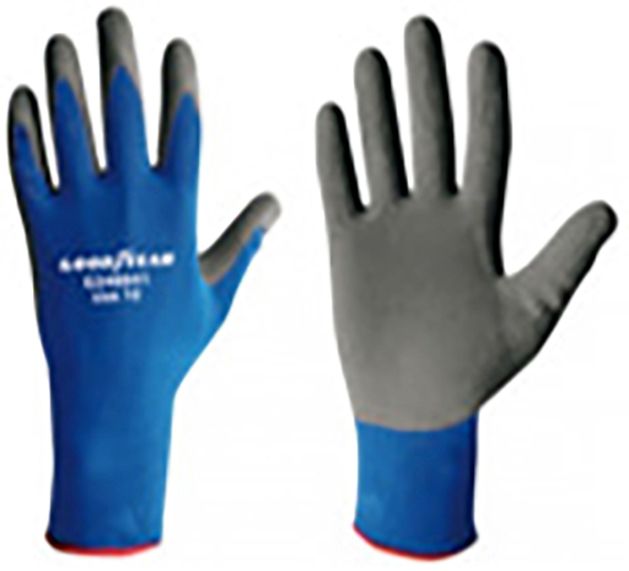 foto del prodotto goodyear guanti in nylon e schiuma di lattice taglia 8 colore blu nero, guanti da lavoro