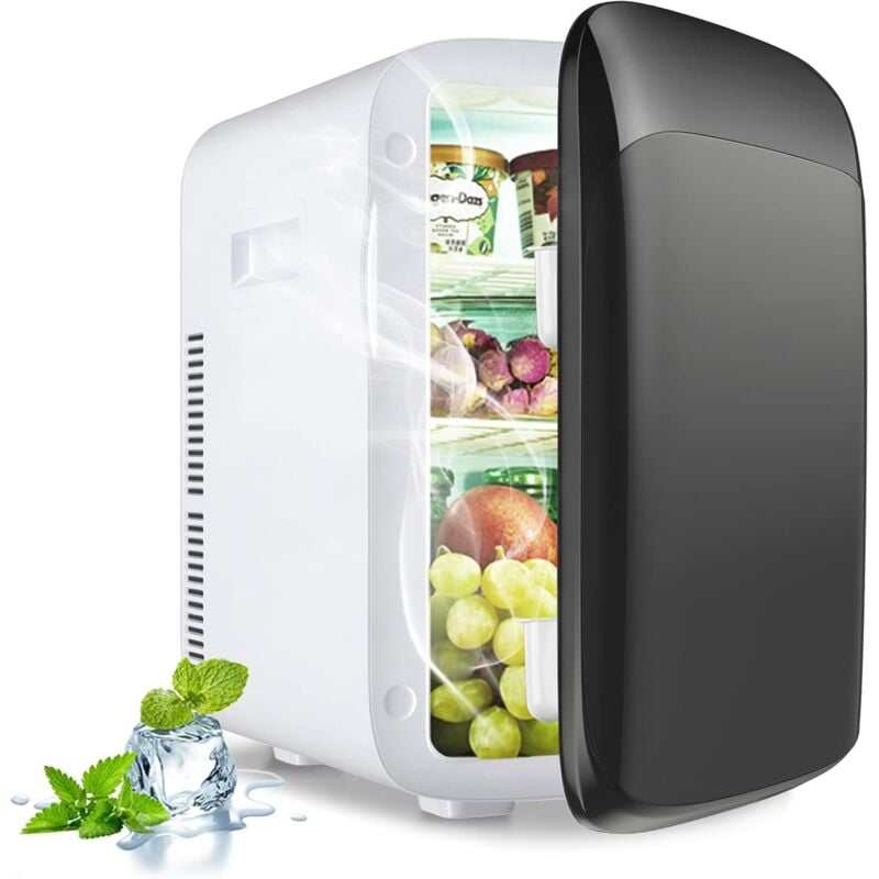 foto del prodotto goplus 15 l mini frigorifero per casa, ufficio e auto, frigo piccolo freddo caldo, frigo elettrico, portatile e silenzioso,38x33x27 cm nero 