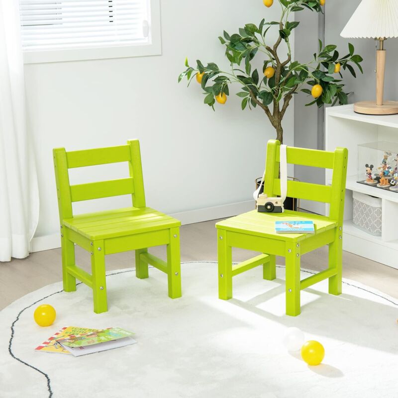 foto del prodotto goplus 2 sedie per bambini, portata di 2x75kg, impermeabile e resistente, montaggio e pulizia facile, mobili da camera, soggiorno e sala da giochi