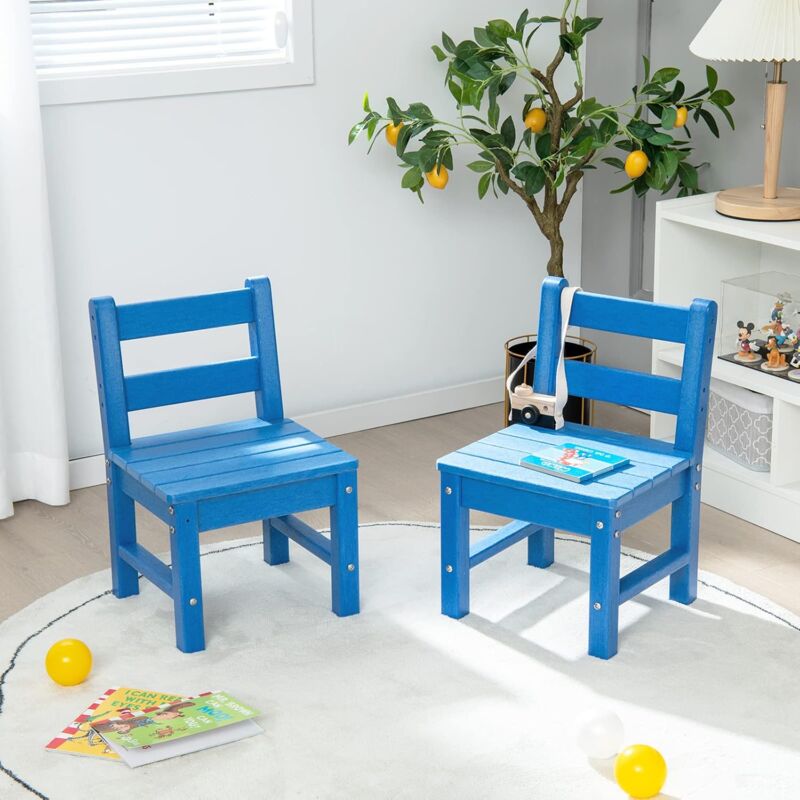 foto del prodotto goplus 2 sedie per bambini, portata di 2x75kg, portata di 2x75kg 100kg, impermeabile e resistente, montaggio e pulizia facile, mobili da camera,