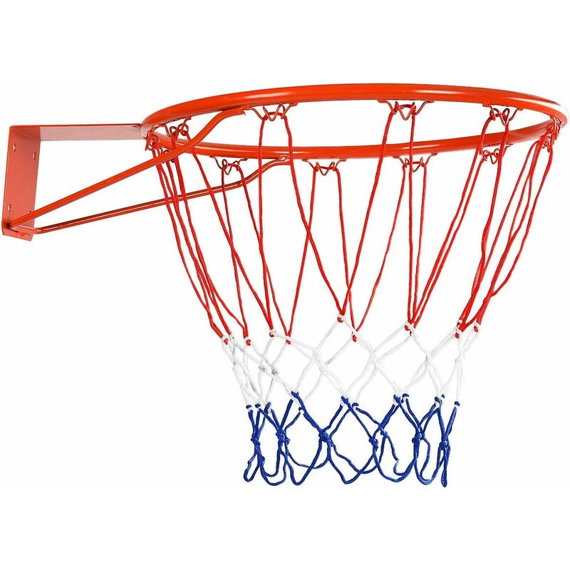 foto del prodotto goplus anelli da canestro da basket, canestro a rete professionale, fissato su parete muro tabellone, diametro di 46 cm, canestro da esterno per