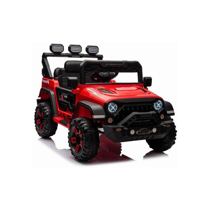 foto del prodotto goplus auto per bambini a 12 v con telecomando, camionetta elettrica a batteria con lettore musicale, luci led, visualizzatore di potenza, avvio