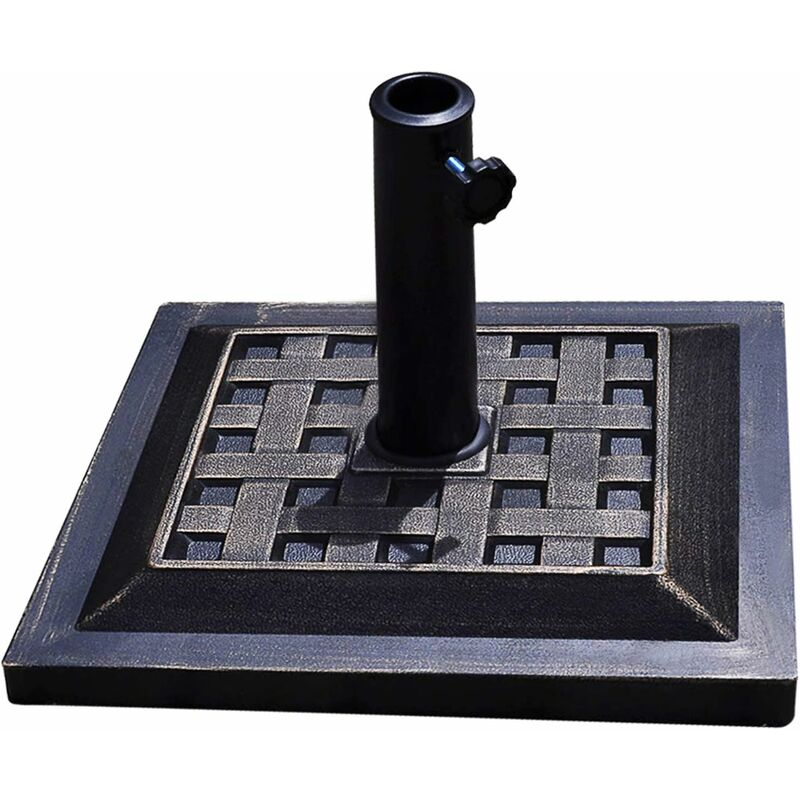 foto del prodotto goplus base per ombrellone da giardino, balcone, spiaggia, base stabile e resistente per ombrelloni, con forme diverse, di resina 44x44x33 cm 