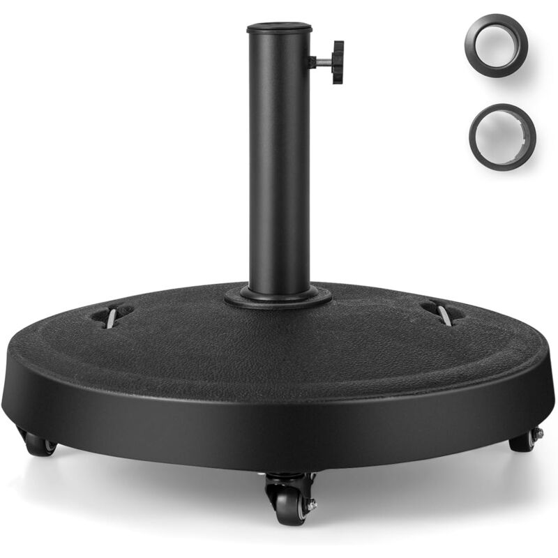 immagine 0 del prodotto goplus base rotonda con ruote per ombrellone, robusto portaombrelli da esterno in resina, per pali da 38 48 mm