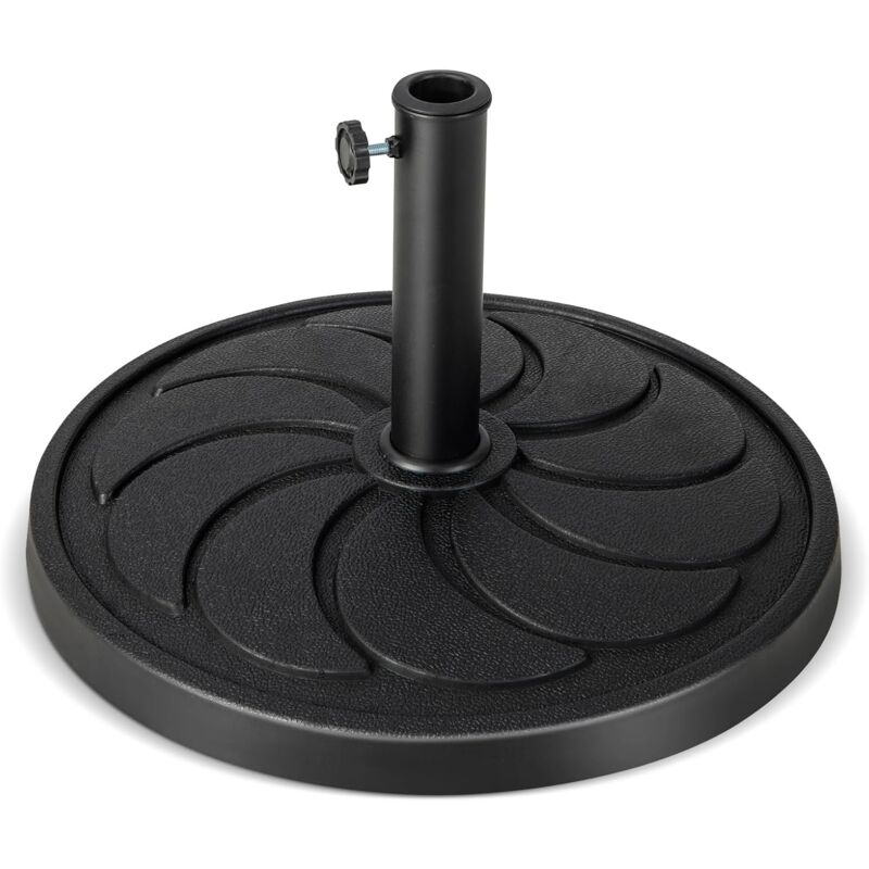 foto del prodotto goplus base rotonda per ombrellone 18 kg, robusto portaombrelli da esterno in resina, base ombrellone da giardino per pali da 38 48 mm