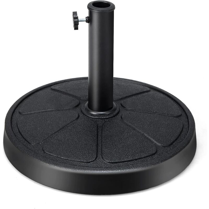 foto del prodotto goplus base rotonda per ombrellone, robusto portaombrelli da esterno in resina, base ombrellone da esterno per pali da 38 48mm