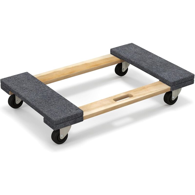 foto del prodotto goplus carrello da trasporto, carrello portatutto con estremit ricoperte, base con ruote per mobili frigoriferi carichi pesanti, capacit 450 kg,