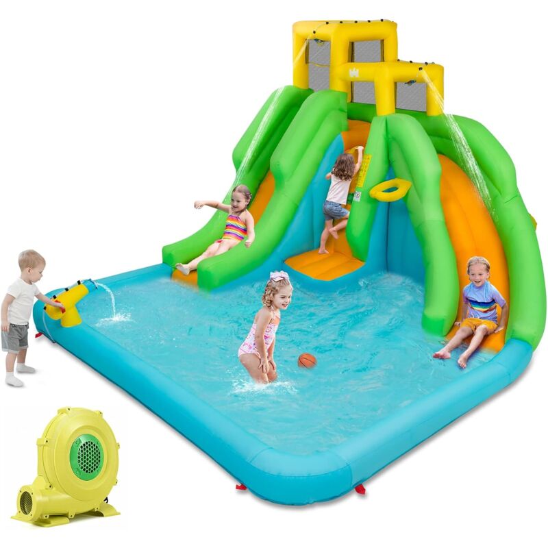 foto del prodotto goplus castello gonfiabile per bambini 3 10 anni, 400 x 361 x 255 cm, con ventilatore 680 w