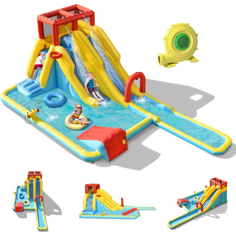 foto del prodotto goplus castello gonfiabile per bambini 3 10 anni, 622 x 335 x 225 cm,con soffiatore