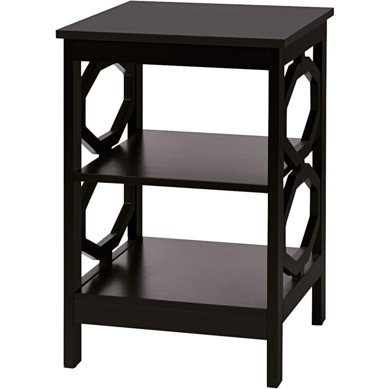 foto del prodotto goplus comodino robusto con 3 ripiani aperto, tavolino in stile moderno, ideale per camera, soggiorno, ufficio, carico max. 20 kg, 40 x 40 x 61 cm