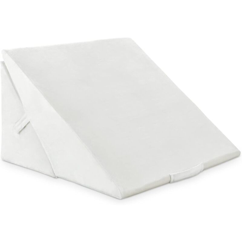 foto del prodotto goplus cuscino a cuneo 3 in 1 con parte superiore in memory foam, cuscino sollevamento delle gambe, cuscino supporto della schiena che aiuta il