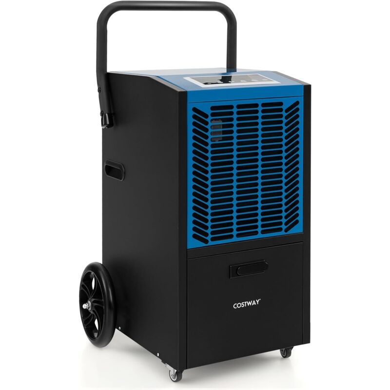 foto del prodotto goplus deumidificatore commerciale da 66l per casa 418m , deumidificatore industriale con timer 24h, pompa, tubo, deumidificatore portatile con 4