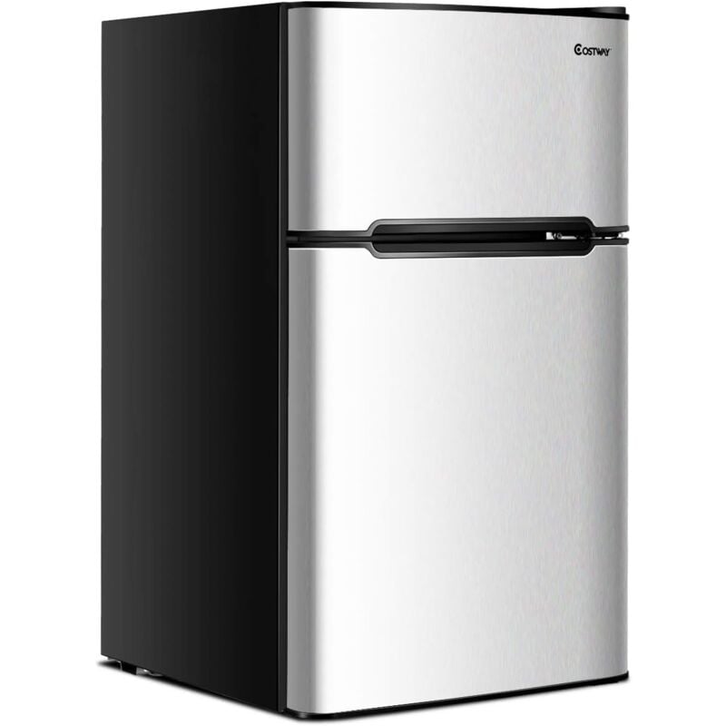 foto del prodotto goplus frigorifero 90 l combinato 63l con temperatura regolabile da 0 a 10 c e congelatore 27l con temperatura di 15 c e per