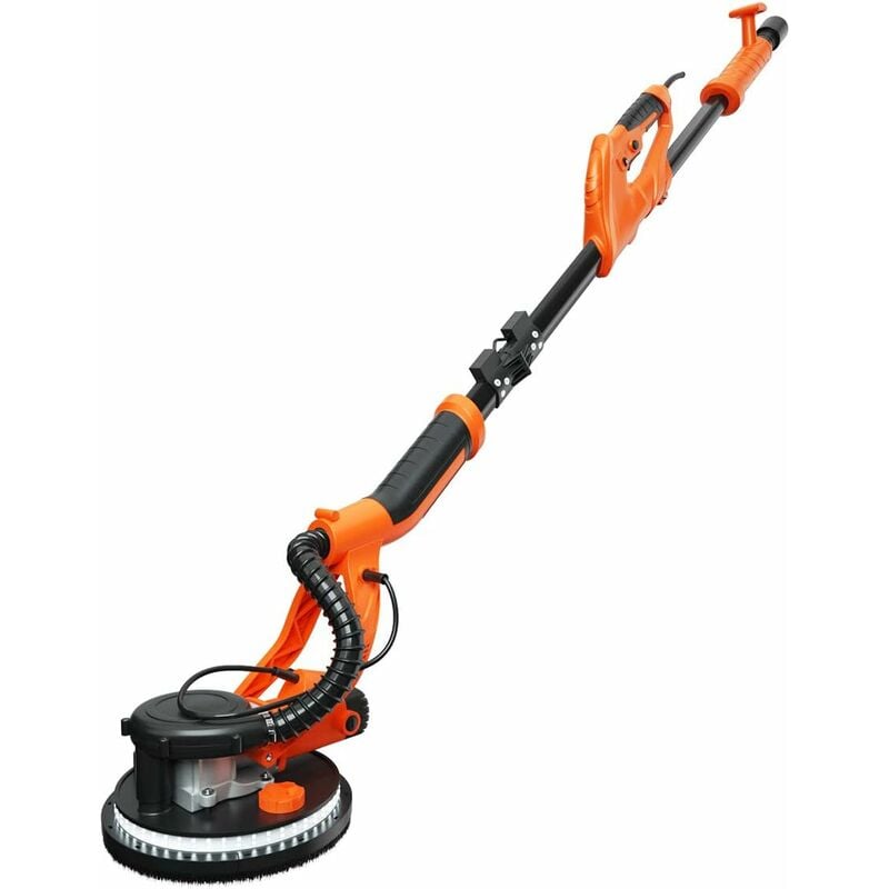 foto del prodotto goplus levigatrice a secco 750w, levigatrice cartongesso per muro 1750 rpm, con 6 velocit regolabili, luce led, raccolta automatica della polvere,