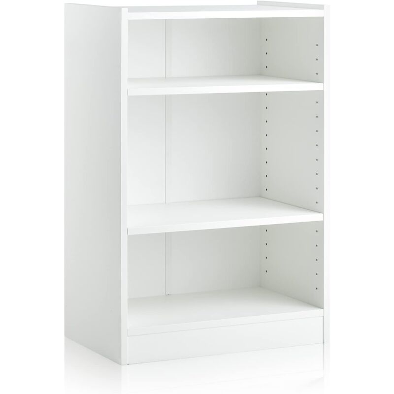 foto del prodotto goplus libreria a 3 piani, scaffale d angolo con 18 ripiani regolabili, mobili in legno per il soggiorno, la camera da letto e l ufficio, camera da