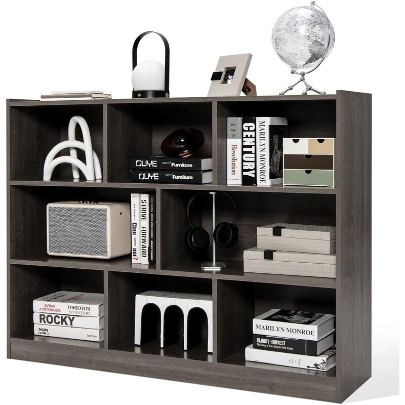 foto del prodotto goplus libreria a cubi in legno, scaffale aperto a 3 livelli con 8 cubi, libreria scaffale espositore per soggiorno, camera da letto, cameretta,