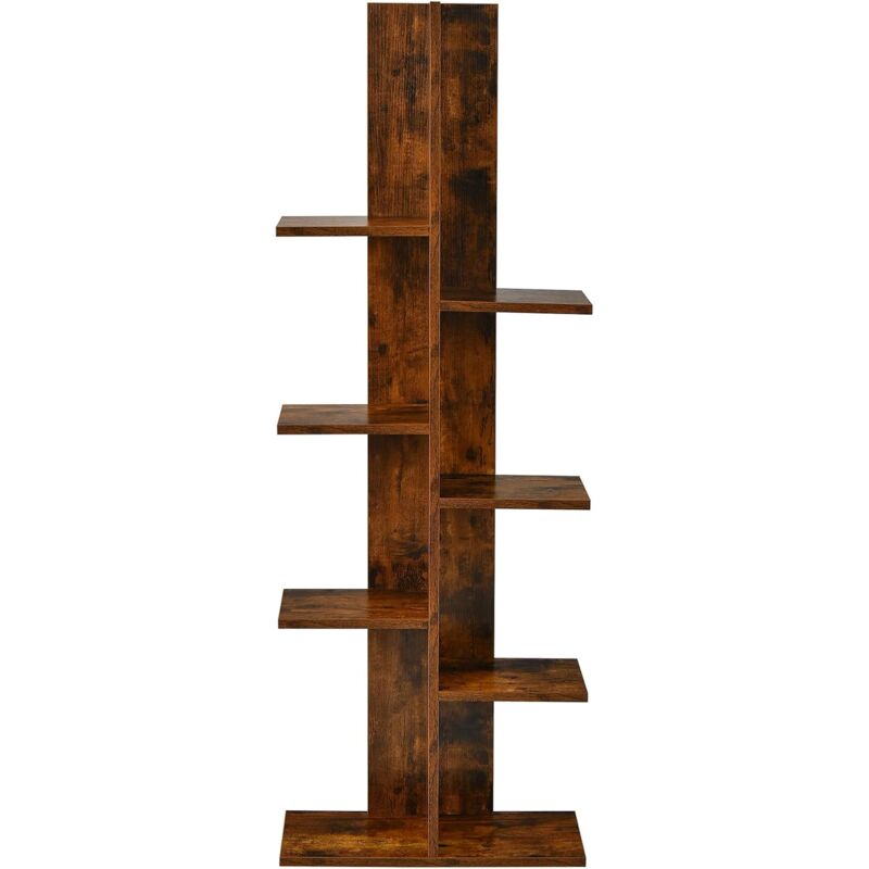 foto del prodotto goplus librerie, scaffale portaoggetti in legno, 4 strati e 7 posti per libri e riviste, design in forma irregolare, adatto per soggiorno e camera