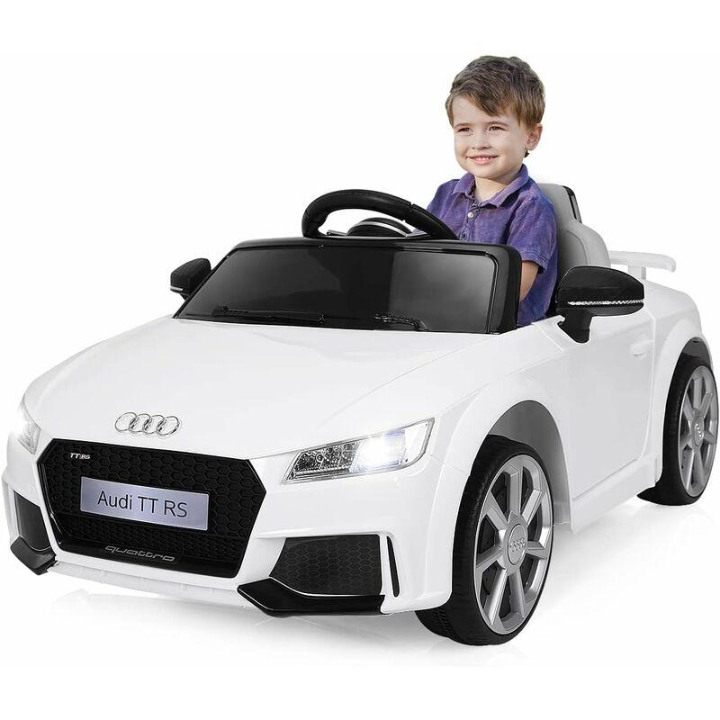 foto del prodotto goplus macchinina per bambini, auto macchina elettrica giocattolo, con luci, suoni ,lettore mp3 e cintura di sicurezza, 103x61,5x45 cm rosso 