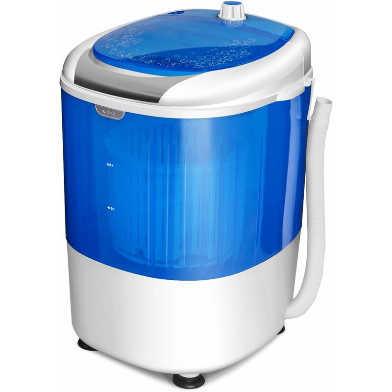 foto del prodotto goplus mini lavatrice portatile, lavatrice compatta semiautomatica, lavatrice a vasca singola per appartamento e dormitorio, blu, 36x34x51 cm