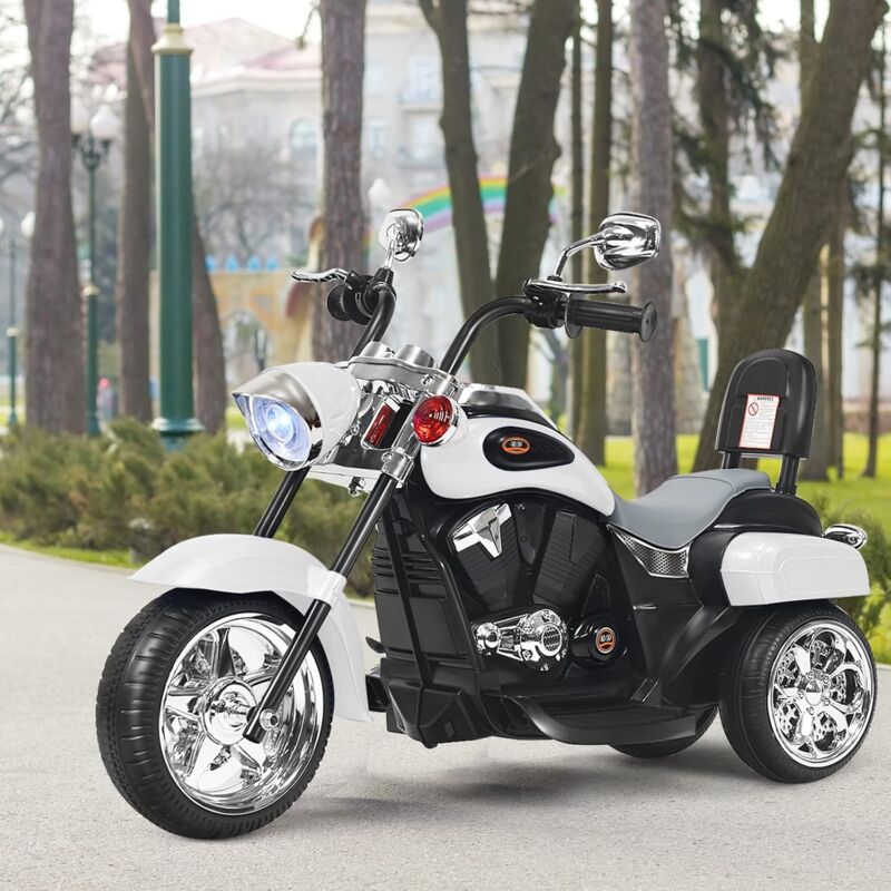 foto del prodotto goplus moto giocattolo per bambini, struttura stabile con 3 ruote, velocit di 2,5 3 km h, con una batteria ricaricabile, materiale sicuro ed