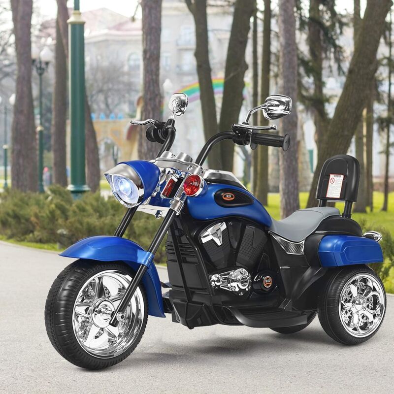foto del prodotto goplus moto giocattolo per bambini, struttura stabile con 3 ruote, velocit di 2,5 3 km h, con una batteria ricaricabile, materiale sicuro ed