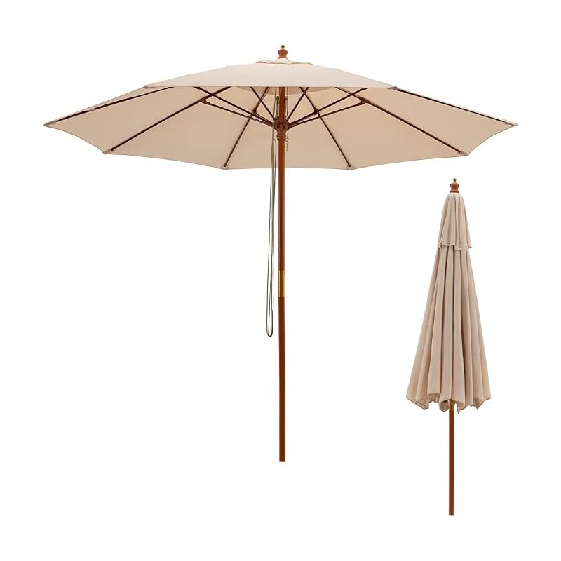 foto del prodotto goplus ombrellone da giardino impermeabile con altezza regolabile in 3 posizioni e protezione uv per giardino, patio, cortile, 283 x 283 x 252,5 cm