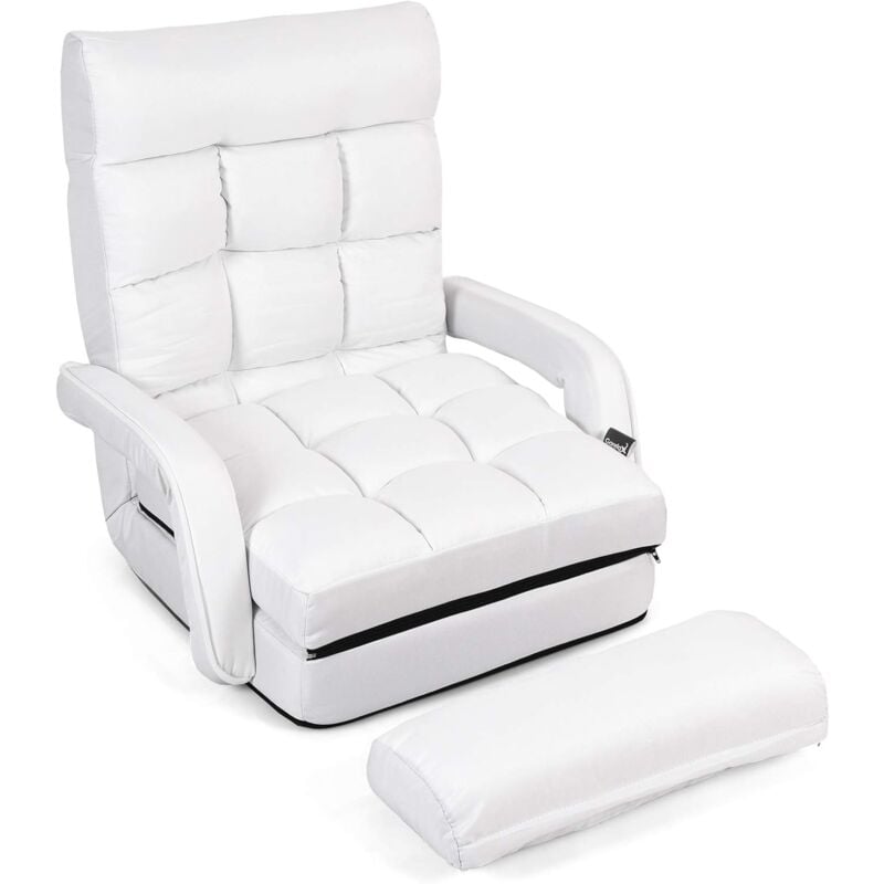 foto del prodotto goplus poltrona letto 3 in 1 pieghevole, divano letto poltrona, 5 diverse regolazioni della pendenza, sedia multifunzionale con braccioli, con un