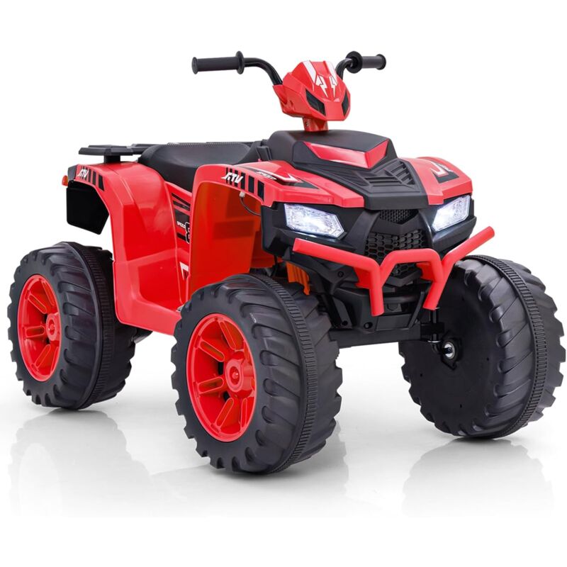 foto del prodotto goplus quad atv elettrico da 24v, giocattolo a 4 ruote con luci led, auto elettrica per bambini con connessione wireless, musica, radio, velocit 