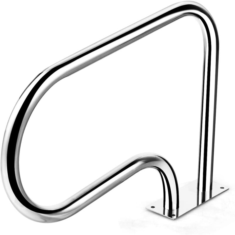 foto del prodotto goplus rampa per piscina 81x57 cm, corrimano in acciaio inossidabile 304, con base stabile, accessori completi, design ergonomico, interno ed