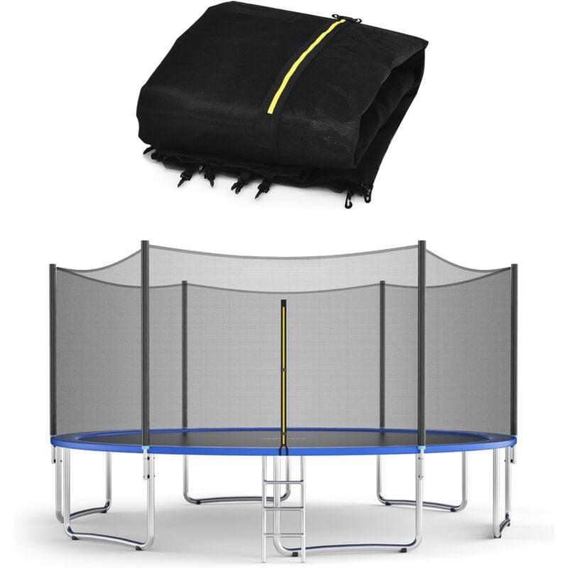 foto del prodotto goplus rete di ricambio per trampolino elastico, rete di sicurezza, leggero e pieghevole, altezza di 180 cm, cerniera a doppia estremit , usata per