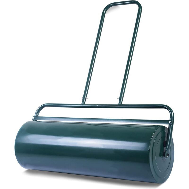 foto del prodotto goplus rullo da giardino, rullo compressore a mano per prato in acciaio, rullo giardino prato lunghezza 90 cm capacit di riempimento di 63l verde 