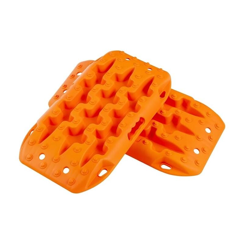 foto del prodotto goplus set di 2 tappetini di trazione, piastra di rilascio contro sabbia, fango, neve, carico di 10 tonnellate, per veicoli pesanti, camper, auto,