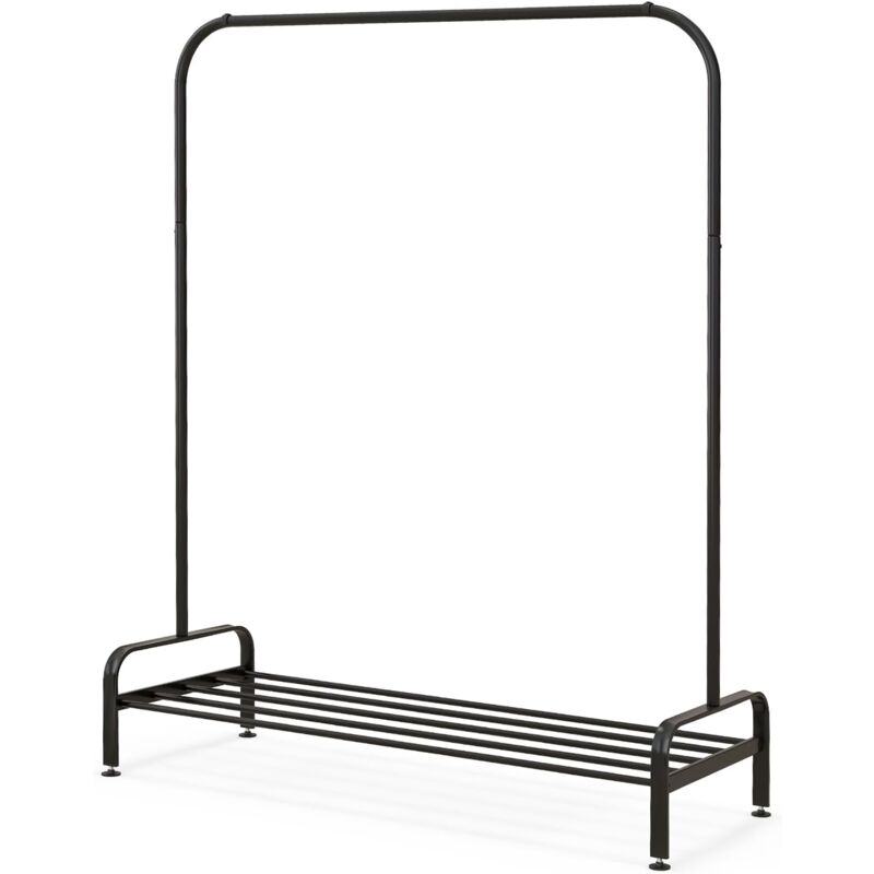 foto del prodotto goplus stand appendiabiti, appendiabiti da terra in metallo con aste e portascarpe, per corridoio, camera da letto, soggiorno stile 2 