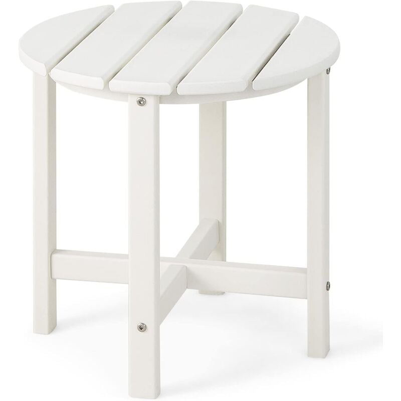 foto del prodotto goplus tavolo laterale adirondack outdoor hdpe resistente alle intemperie con carico di 100kg, tavolino da giardino rotondo adirondack design, per