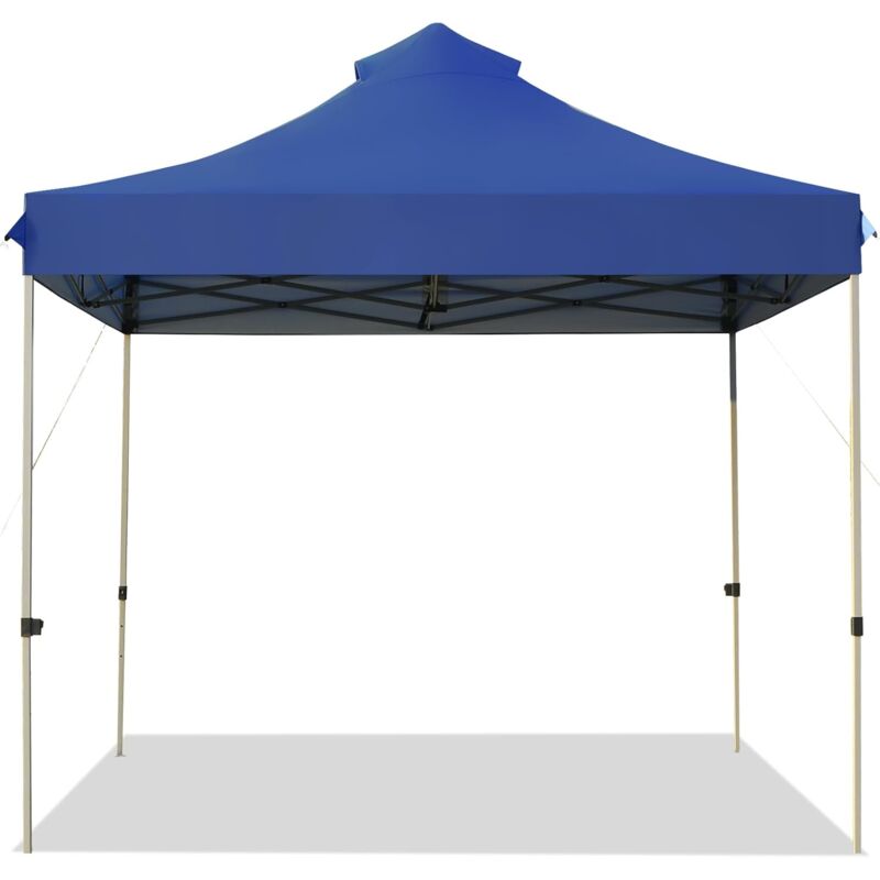 foto del prodotto goplus tendone a comparsa 300 x 300 cm, gazebo portatile istantaneo con gambe regolabili, borsa con ruote, copertura esterna antipioggia per feste