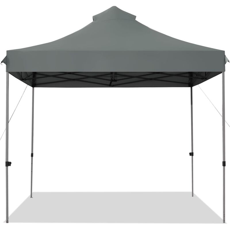 foto del prodotto goplus tendone a comparsa 300 x 300 cm, gazebo portatile istantaneo con gambe regolabili, borsa con ruote, copertura esterna antipioggia per feste
