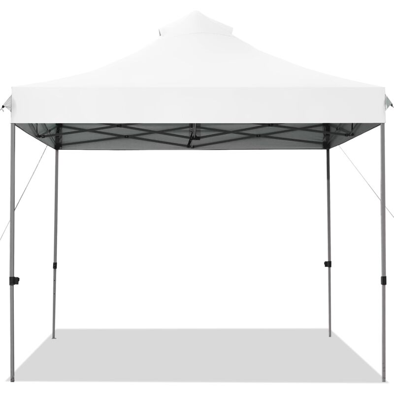 foto del prodotto goplus tendone a comparsa 300 x 300 cm, gazebo portatile istantaneo con gambe regolabili, borsa con ruote, copertura esterna antipioggia per feste