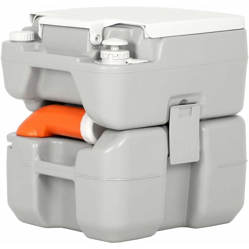 foto del prodotto goplus toilette portatile all aperto per emergenza di 20l, wc portatile da viaggio e campeggio, designo per risparmiare acqua, capacit di carico