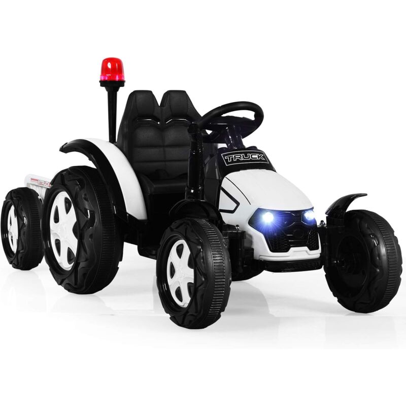 foto del prodotto goplus trattore per bambini 3 8 anni, giocattolo cavalcabile portata 30 kg, con 6 ruote e telecomando, trattore elettrico con cintura di sicurezza,