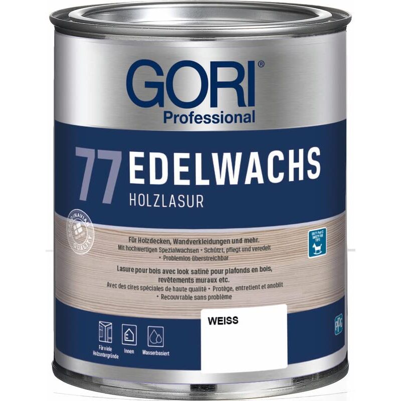 foto del prodotto gori 77 edelwachs bianco 8101 impregnante per interni all acqua 750 ml